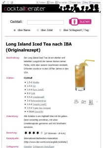 Rezept Long Island Ice Tea.