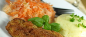 Chicken breast meal with mashed potatoes.